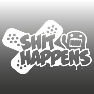 Shit happens Domokun-Band-Aid Aufkleber