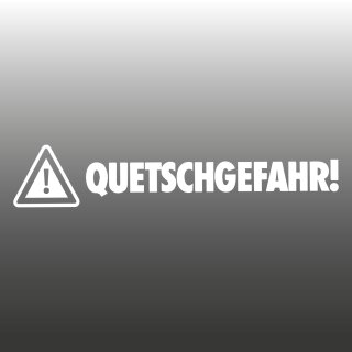 Quetschgefahr Aufkleber!