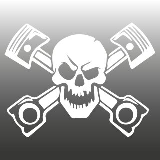 Totenkopf-Zylinder Aufkleber