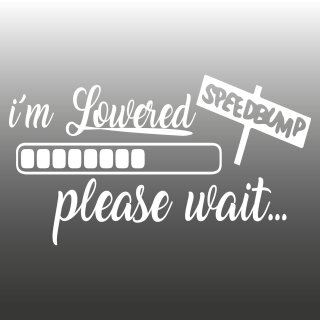 Im lowered speedbump please wait Aufkleber