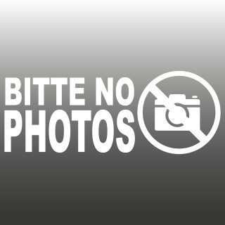 Bitte no Photos Aufkleber