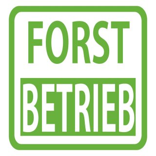 Forst Betrieb Schild Aufkleber F&ouml;rster Autoaufkleber