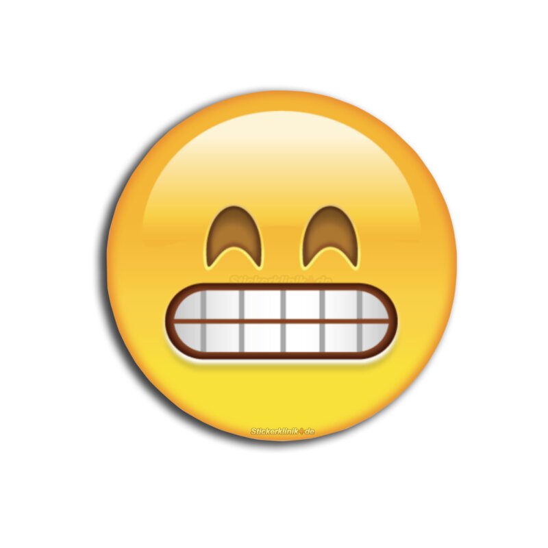Emoji-Smiley-Grins Autoaufkleber