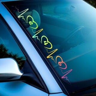 Pulsschlag Herz e46 Aufkleber (Hologramm)