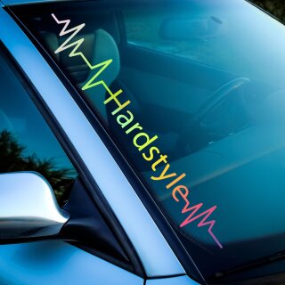 Herzschlag Hardstyle Auto Aufkleber Hologramm Style...