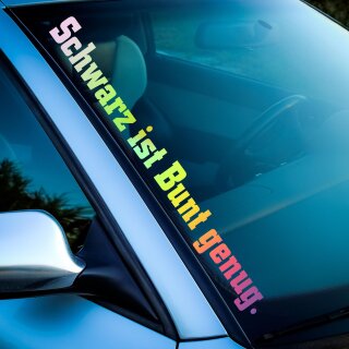 Schwarz ist Bunt genug. Aufkleber Hologramm