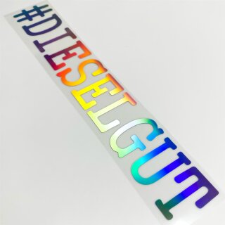 #Dieselgut Auto-Aufkleber Hologramm