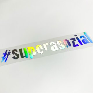 #supersozial Aufkleber Hologramm