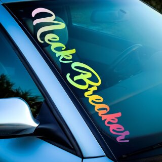 Neck Breaker Hologramm Oilslick Aufkleber