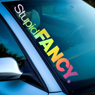 Stupid Fancy. Hologramm Oilslick Aufkleber