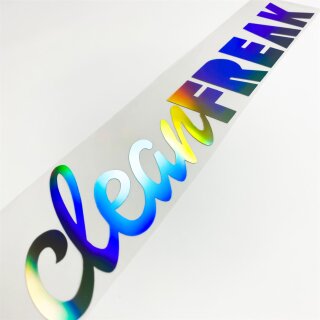 clean FREAK Aufkleber Hologramm Oilslick