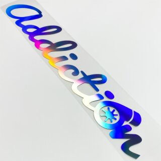 addiction Turbo Aufkleber Hologramm Oilslick