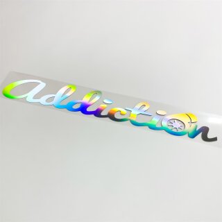 addiction Turbo Aufkleber Hologramm Oilslick