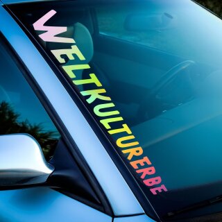Weltkulturerbe Autoaufkleber slick oil Hologramm