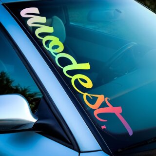 modest. Autoaufkleber slick oil Hologramm
