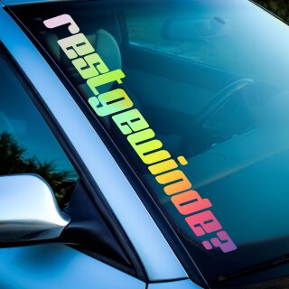 restgewinde? Autoaufkleber slick oil Hologramm
