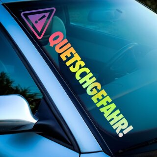 Quetschgefahr! Autoaufkleber slick oil Hologramm