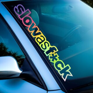 slow as fuck Aufkleber Autoaufkleber slick oil Hologramm