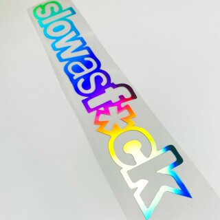 slow as fuck Aufkleber Autoaufkleber slick oil Hologramm