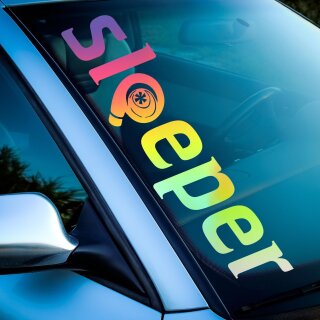 sleeper Turbo Autoaufkleber slick oil Hologramm