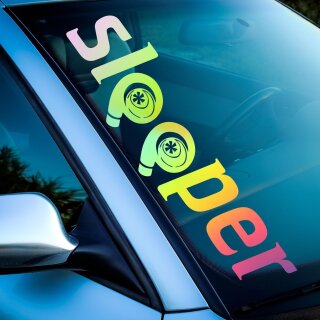 Sleeper Doppel Turbo Autoaufkleber slick oil Hologramm