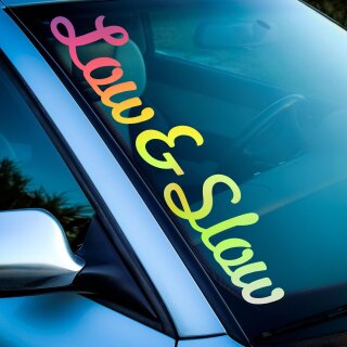 Low &amp; Slow Autoaufkleber slick oil Hologramm