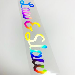 Low &amp; Slow Autoaufkleber slick oil Hologramm