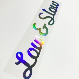 Low &amp; Slow Autoaufkleber slick oil Hologramm