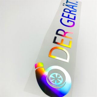 Turbo Der Ger&auml;t.Autoaufkleber slick oil Hologramm