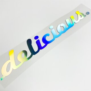 delicious. Aufkleber Hologramm Sticker
