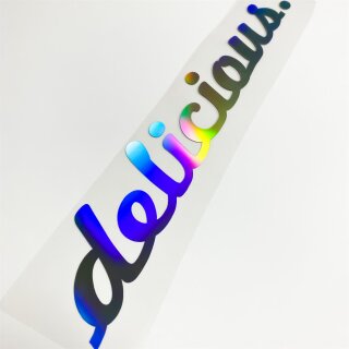 delicious. Aufkleber Hologramm Sticker