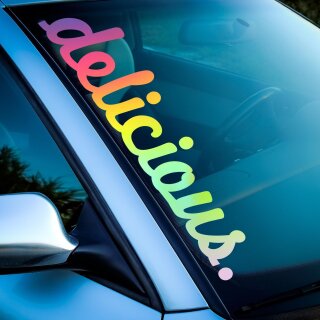 delicious. Aufkleber Hologramm Sticker