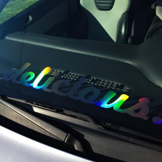 delicious. Aufkleber Hologramm Sticker