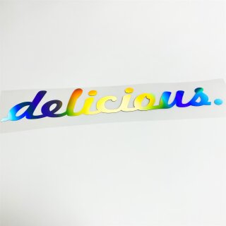 delicious. Aufkleber Hologramm Sticker