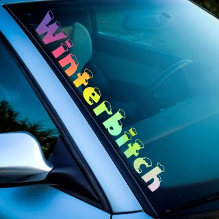 Winterbitch Aufkleber in Oilslick Holo Farben (Hologramm)