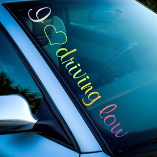 I Love driving low Auto Aufkleber slick oil