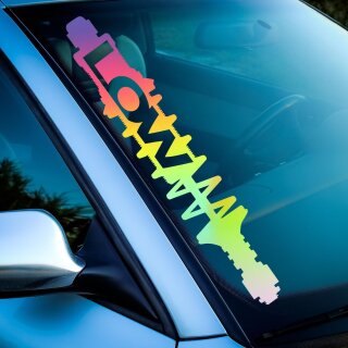 Low Sto&szlig;d&auml;mpfer Auto Aufkleber slick oil