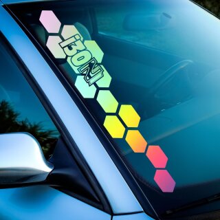Wabendekor  i30N Auto Auto-Aufkleber (Hologramm)