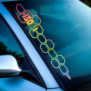 Wabenmuster Rautendesign i30N AutoAufkleber (Hologramm)