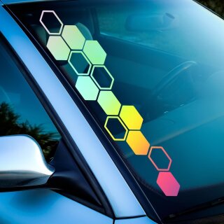 Waben AutoScheiben Aufkleber Hologramm