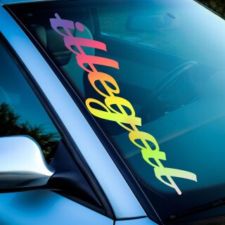 illegal - Auto Aufkleber Hologramm Style Oilslick
