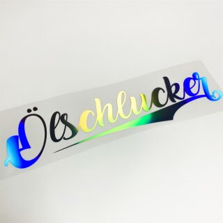 &Ouml;lschlucker Aufkleber Hologramm