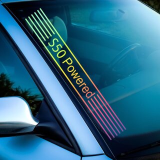 S50 Powered Aufkleber Hologramm