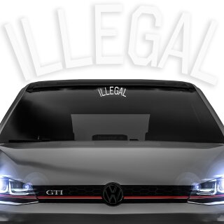 illegal Frontscheibenaufkleber