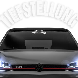 Tiefstellung Autoaufkleber