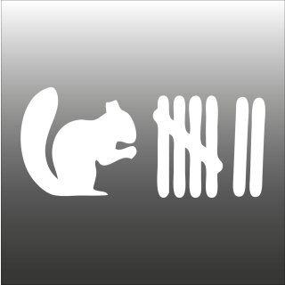 Eichh&ouml;rnchen-Strichliste Aufkleber