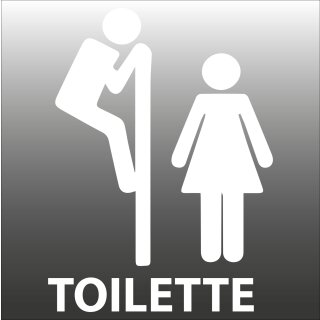 Toiletten-Spanner Aufkleber