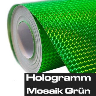 11 Winteraufkleber, drfit Modus, Schneeflitchen HOLOGRAMM MOSAIK GR&Uuml;N au&szlig;en